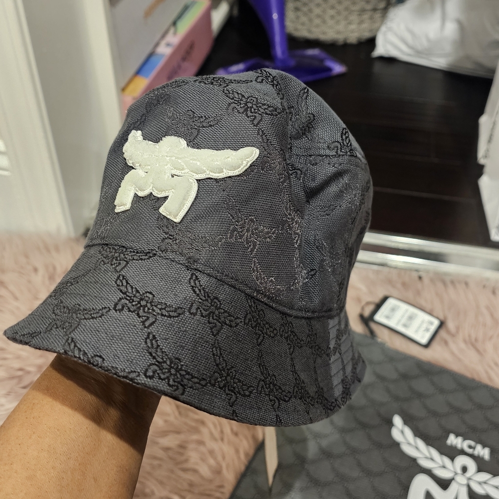 Authentic MCM Jacquard Bucket hat